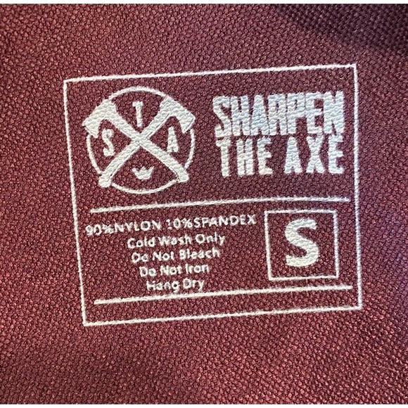 Sharpen The‎ Axe Womens Jogger Pants Small Maroon Tapered Stretch Active Wear - Picture 2 of 6